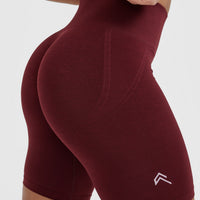 EffortlessLift™ Seamless Cycling Shorts with White Logo | Rosewood