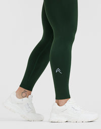 EffortlessLift™ Seamless Leggings with White Logo | Evergreen