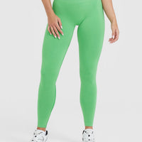 EffortlessLift™ Seamless Leggings with White Logo | Jade