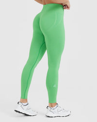 EffortlessLift™ Seamless Leggings with White Logo | Jade