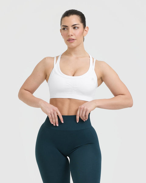 Formation Sports Bra - Textured White main image 1