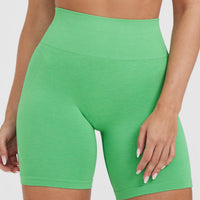 EffortlessLift™ Seamless Shorts with White Logo | Jade