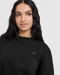 Foundations Crop Sweatshirt | Black