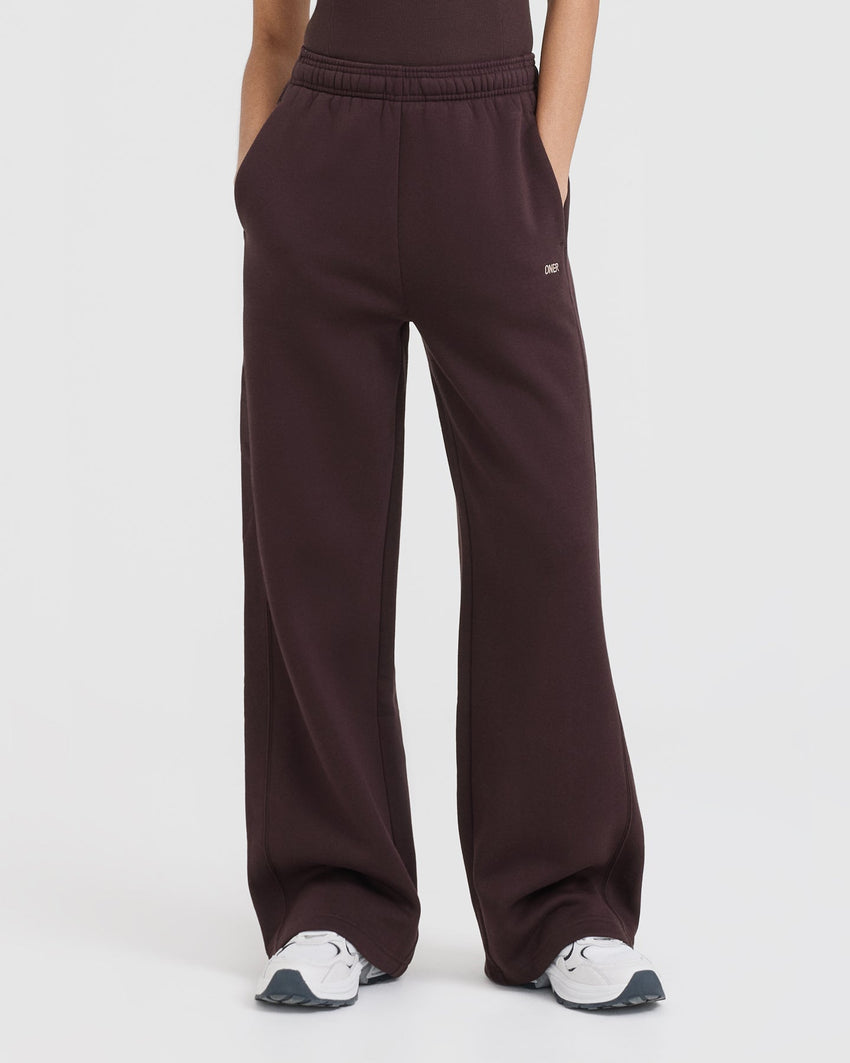 Foundations Straight Leg Joggers Plum Brown | Oner Active
