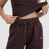 Foundations Straight Leg Joggers | Plum Brown