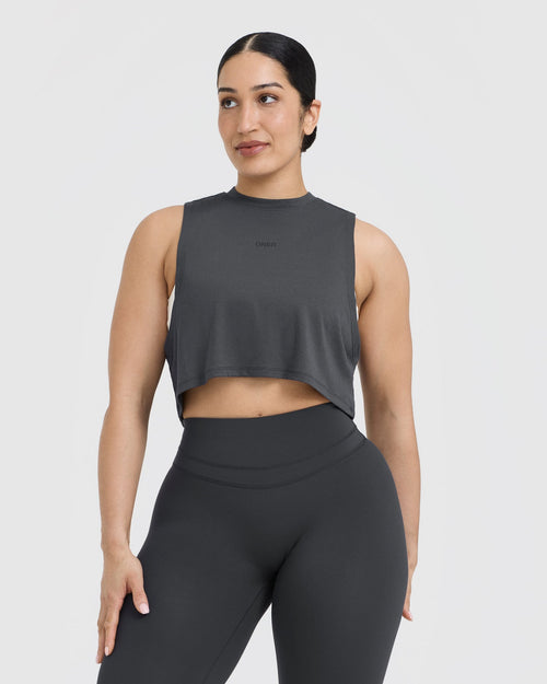Oner Modal Go To Muscle Crop Tank | Coal