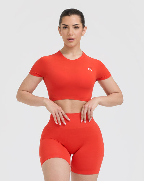 Fitted Crop Shirt Charged Orange Oner Active