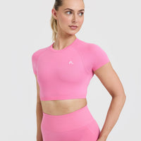 Go To Seamless Fitted Crop Top | Peony Pink