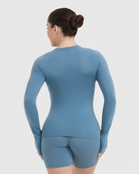 Go To Seamless Fitted Long Sleeve Top | Moonstone Blue
