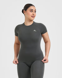 Go To Seamless Fitted Top | Coal