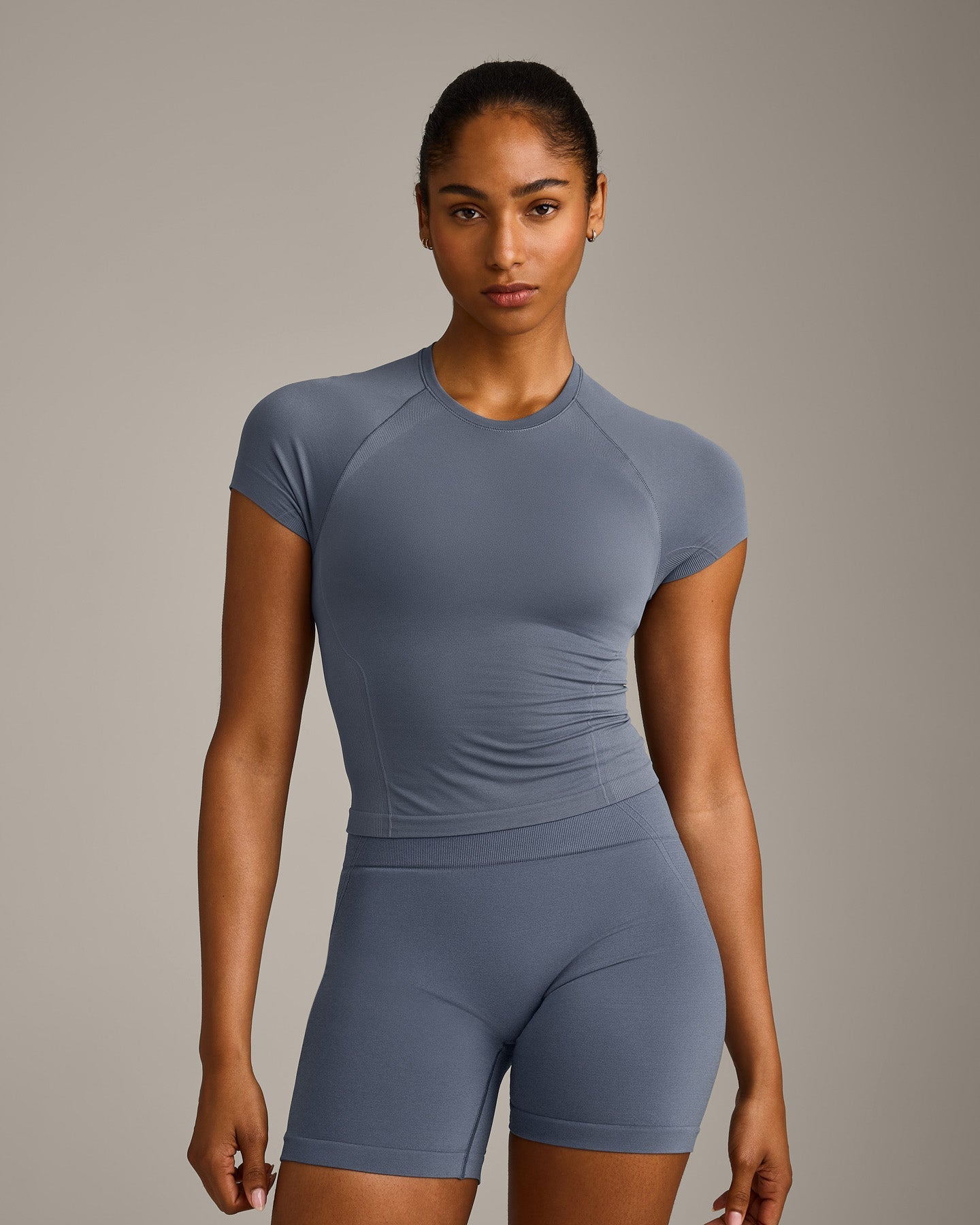 Oner Seamless Fitted Top | Dark Granite Blue