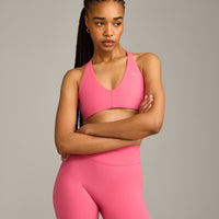 UnifiedMove™ Micro Bralette with Reflective Logo | Hot Girl Pink