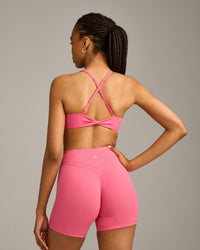 UnifiedMove™ Micro Bralette with Reflective Logo | Hot Girl Pink