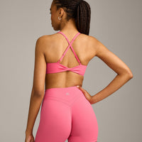 UnifiedMove™ Micro Bralette with Reflective Logo | Hot Girl Pink