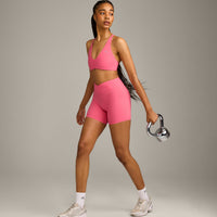 UnifiedMove™ Micro Bralette with Reflective Logo | Hot Girl Pink