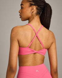 UnifiedMove™ Micro Bralette with Reflective Logo | Hot Girl Pink