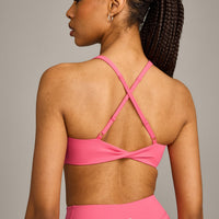 UnifiedMove™ Micro Bralette with Reflective Logo | Hot Girl Pink