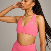 UnifiedMove™ Micro Bralette with Reflective Logo | Hot Girl Pink