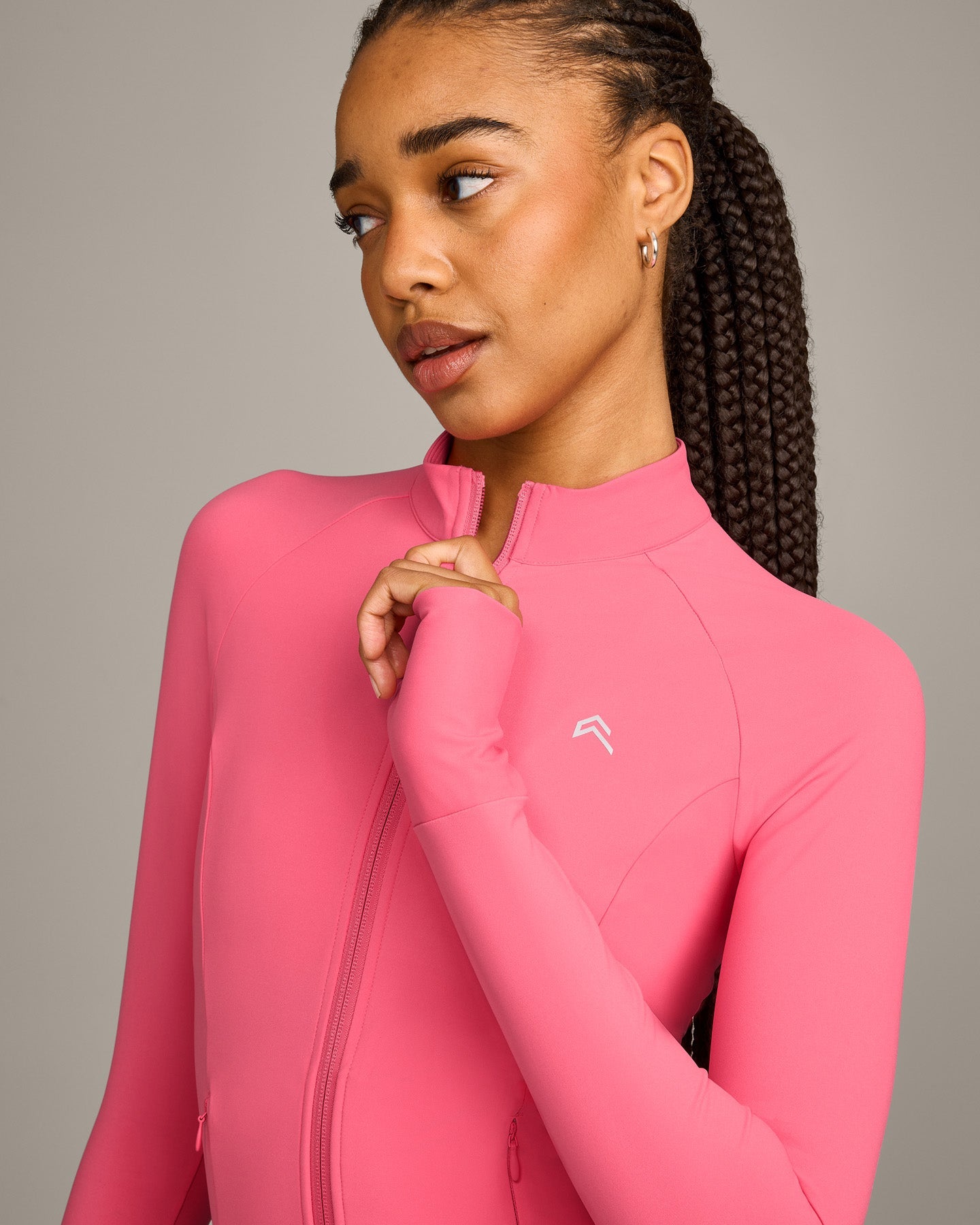 UnifiedMove Pocket Jacket with Reflective Logo | Hot Girl Pink