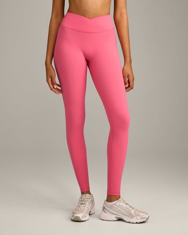 UnifiedMove™ Wrap Leggings with Reflective Logo | Hot Girl Pink