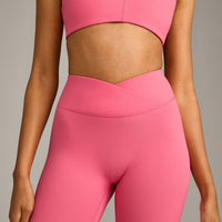 UnifiedMove™ Wrap Leggings with Reflective Logo | Hot Girl Pink