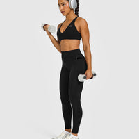 Unified High Waisted Pocket Leggings | Black