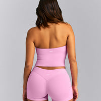 SoftMotion™ Strappy Halter Neck Mid Tank Top with Built in Bra Shelf New Branding | Rose Pink