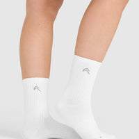 Lightweight Crew Socks 3 Pack | White