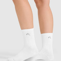Lightweight Crew Socks 3 Pack | White