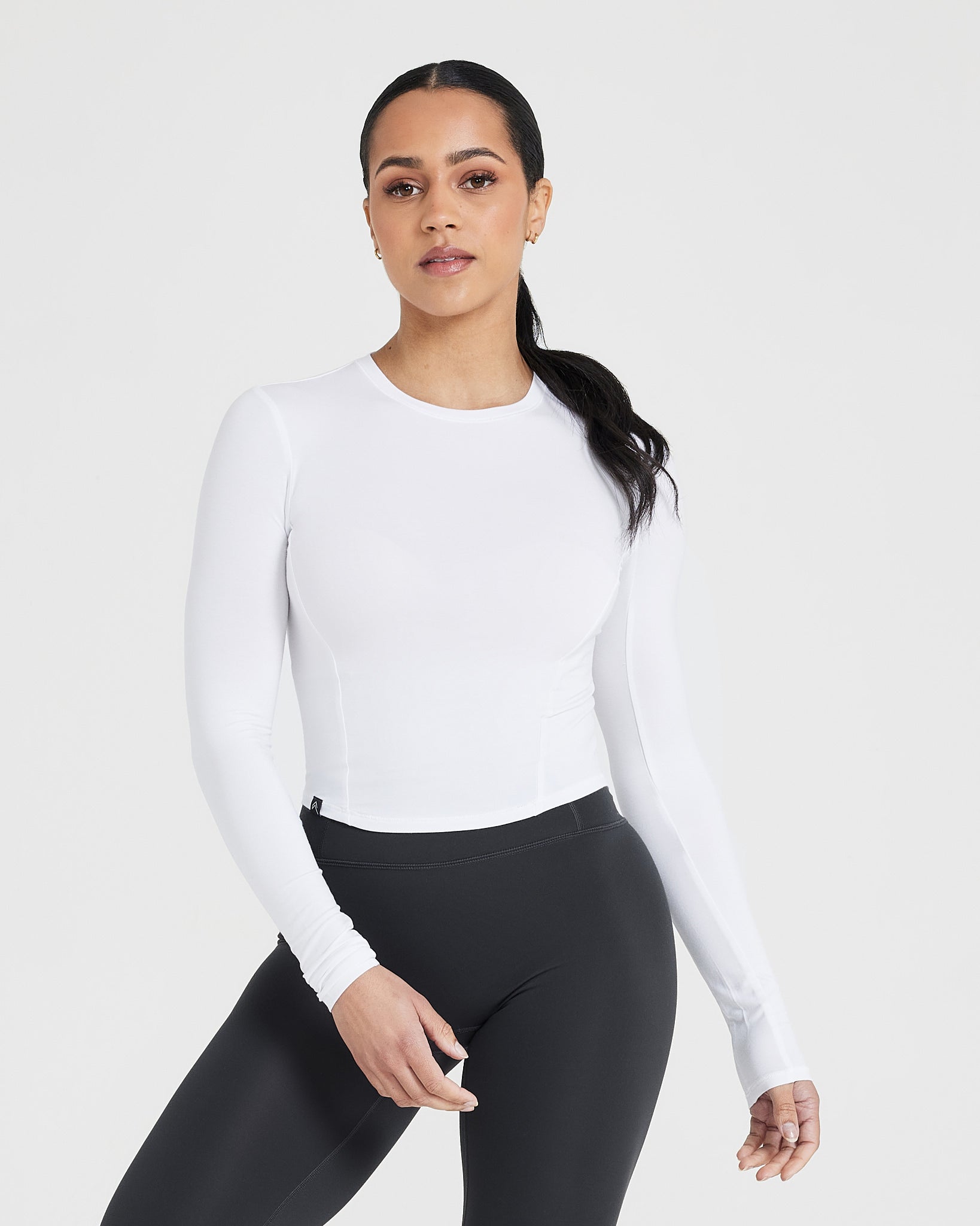 Tight White Long Sleeve Shirt Women s Mid Length Oner Active Tight White Long Sleeve Shirt Women s Mid Length Oner Active