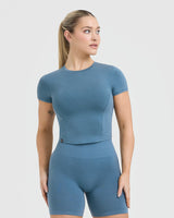 Mellow™ Soft Mid Short Sleeve T-Shirt | Moonstone Blue