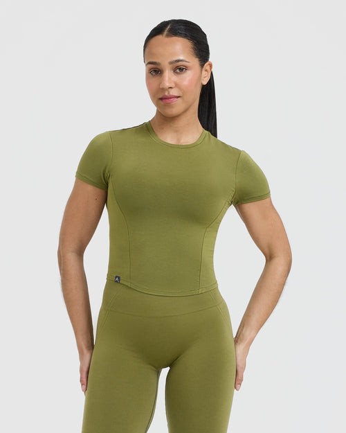 Oner Modal Mellow™ Soft Mid Short Sleeve T-Shirt | Olive Green
