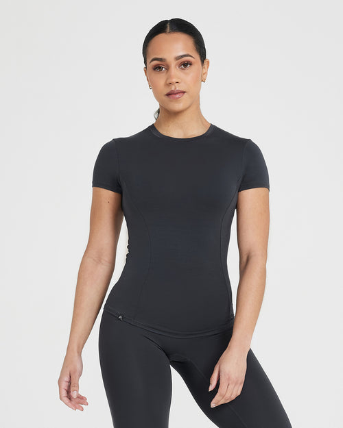 Oner Modal Mellow Soft Short Sleeve T-Shirt | Coal