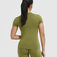 Mellow™ Soft Short Sleeve T-Shirt | Olive Green