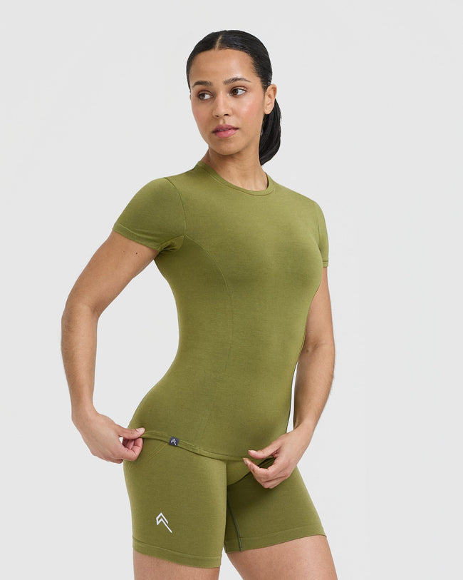 Mellow™ Soft Short Sleeve T-Shirt | Olive Green