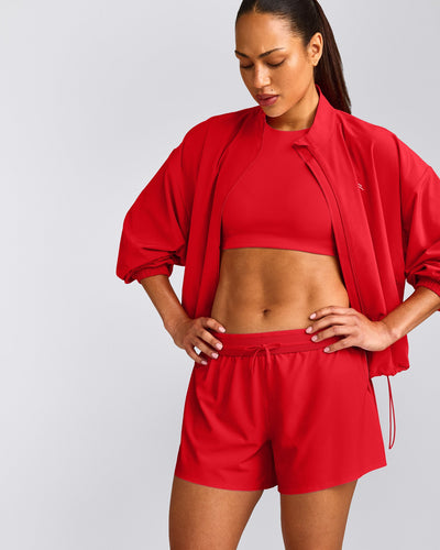 AirMove™ Lined Shorts 4" with Pocket | Fiery Red