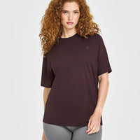 Classic Oversized Lightweight T-Shirt | Plum Brown