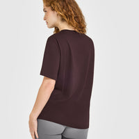Classic Oversized Lightweight T-Shirt | Plum Brown