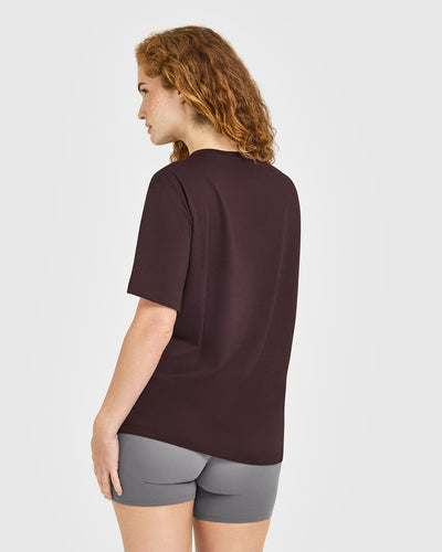 Classic Oversized Lightweight T-Shirt | Plum Brown