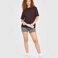 Classic Oversized Lightweight T-Shirt | Plum Brown