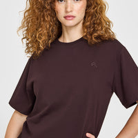 Classic Oversized Lightweight T-Shirt | Plum Brown