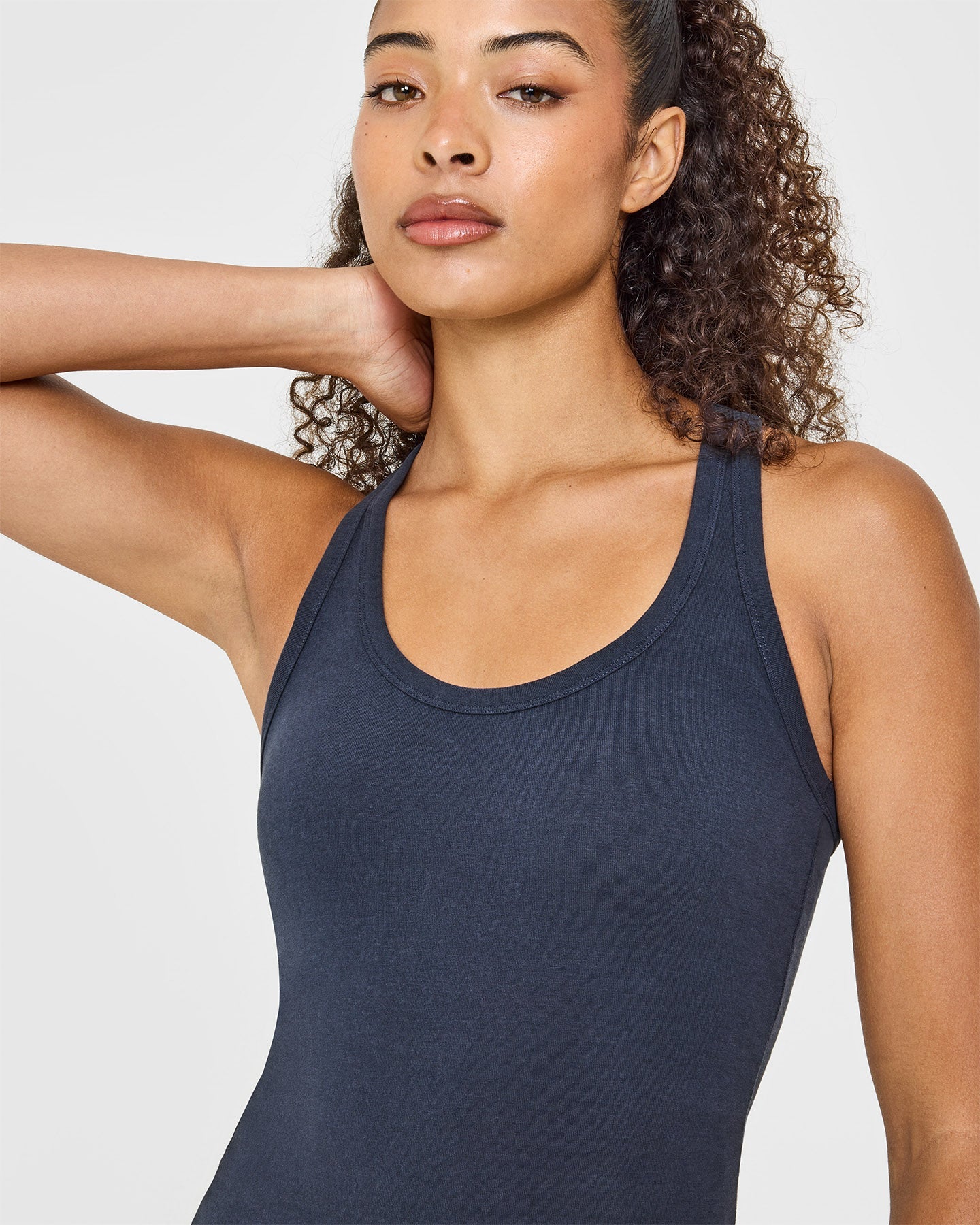 Cotton Fitted Vest | True Blue