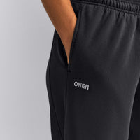 Cotton Vintage Lounge Wide Leg Sweatpants | Washed Black