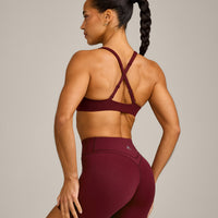 EasyLift™ Cross Back Sports Bra with Grey Logo | Rosewood