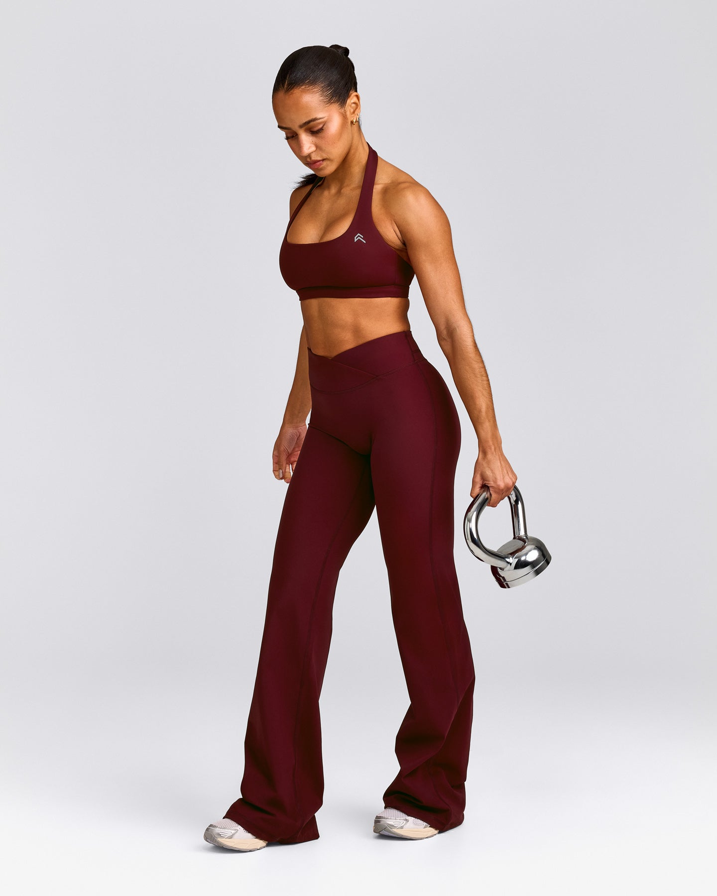 EasyLift™ Halter Bralette with Gray Logo | Rosewood
