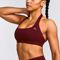 EasyLift™ Halter Bralette with Gray Logo | Rosewood