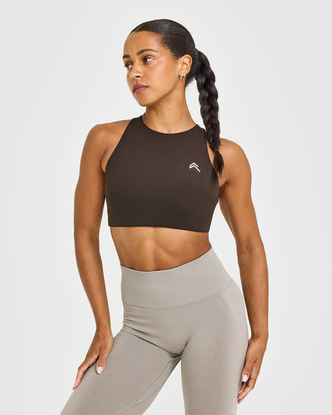 EasyLift High Neck Bra in 70% Cocoa | Oner Active