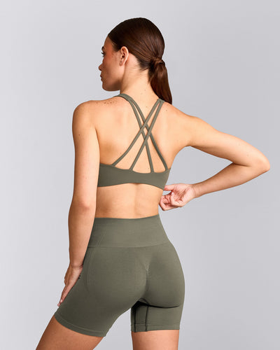 EasyLift™ High Neck Sports Bra | Alpine Green