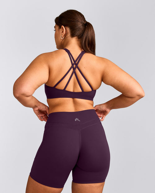 EasyLift™ High Neck Sports Bra | Blackberry Purple