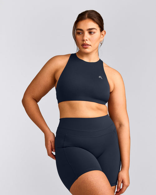 EasyLift™ High Neck Sports Bra | True Blue